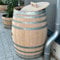 Fass-Schmiede Regentonne Regenfass Weinfass Holzfass Tonne (300 Liter mit Hahn, natur)