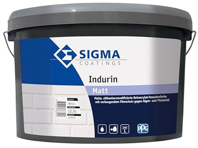 PPG Sigma Indurin Outdoor Wall Paint Ceiling Paint White Colour Silicone Facade Paint Matte Paint for Painting Concrete 10L