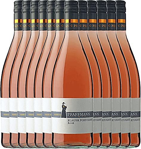 Blauer Portugieser 1,0 l - Markus Pfaffmann - Roséwein 12 x 1,00l VINELLO - 12er - Weinpaket inkl. kostenlosem VINELLO.weinausgießer