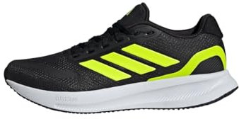 adidas Herren Runfalcon 5 Running Shoes Laufschuhe, Core Black/Lucid Lemon/Cloud White, 44 2/3 EU
