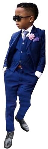Mrjitor Jungen Dreiteiliger Anzug für Hochzeit Dinner Party Kind Teenager Smokings Jacke Weste Hose