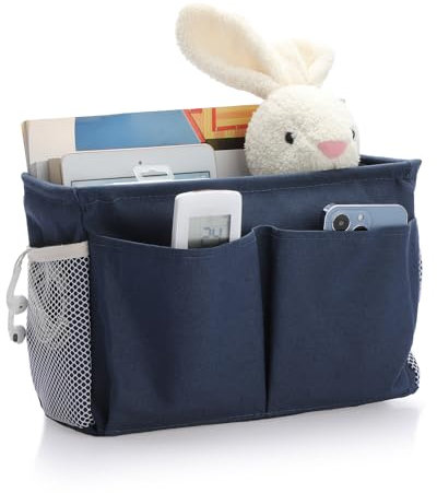 IGNPION Hängeaufbewahrung aus Segeltuch, Betttaschen, Körbe, verstellbares Klebeband, Schlafsaal, Bett-Organizer, Caddy Mehrzweck-Hänge-Aufbewahrungstasche für Zuhause, Büro, Schule, Wohnheim