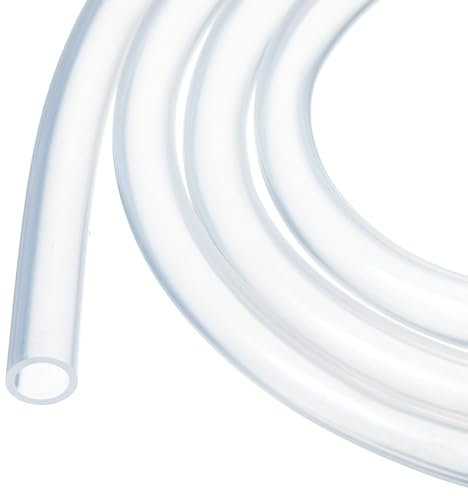 Rebower Tube en Silicone de 2 Mètres (6,6 Pieds) avec Un DI 6,4 mm et DE 9,5 mm, en Plastique Transparent Tuyau en Silicone Clair pour Pompage, Vidange, Irrigation, Brassage, 1/4 x 3/8.