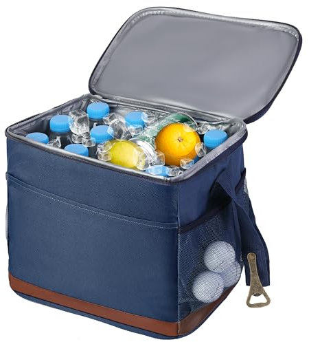 RunNico Glacière étanche pour chariot de golf avec décapsuleur, capacité de 24 canettes, sac isotherme pour chariot de golf, boissons, pique-nique et plage