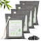 HOTUT Sac Désodorisant en Bambou Naturel, Lot de 4 Purifiants d'air en Charbon de Bambou, Filtre à Charbon Actif, Sac de Purification Pour Armoire, Chaussures, Salle De Bain, Cave, Voiture