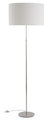 LAMPARA DE PIE EXTENSIBLE 24X24X120/142 METAL NIQUEL