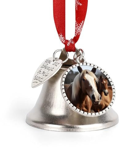 Weihnachtsglocken Hängende Klingelglocke Metall Weihnachtsschmuck Pferde Tiere Glocke Schlitten Weihnachtsbaum Hängende Ornament Anhänger Dekorative Kuhglocken für Feiertagsdekoration