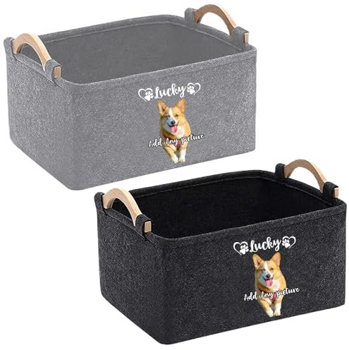 JPHCHSC Panier de Rangement personnalisé pour Animal de Compagnie, Panier de Rangement pour Jouets pour Chiens, pour Fournitures pour Animaux et Accessoires pour Animaux (Type E)