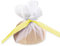 FRANZ MENSCH 100 Stück Hygostar Zitronenserviertücher Lemon Wrap | Baumwolle, Packung, weiß-gelb, Ø: 22cm, Serviertuch lebensmittelecht