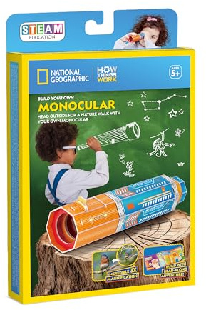 National Geographic Build Your Own Monocular Kit – STEM Science Toy, age 5+