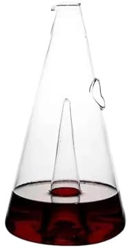 MZSKLW Jarra De Vino Tinto 350/750ml Pyramid Waterfall Red Wine Pourer Glass Decanter Brandy Decant Jug Bar Champagne Water Bottle Drinking Glasses para Casa, Restaurantes Y Cocina(750ml)