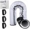 YoleShy Manchon d'isolation portable pour tuyau de climatisation épais pour tuyaux d'échappement de 12,7 cm et 15 cm de diamètre, installation facile, enveloppe d'isolation avec 3 bandes à boucle