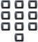 Lot de 10 plaques en plastique satiné, compatibles avec Bticino Living, 2 modules/poti, couleur noire, design élégant et moderne, pour interrupteurs/presses, technopolymère de haute qualité