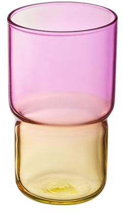 Luminarc - Collection Candy Mix - 6 Verres à eau colorés 32cl - Modèle Bubble Gum - Fabriqués en France - Emballage renforcé, Petit, Rose