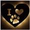 #008 Holz Geschenkideen I Led Lampe Nachtlicht Hunde Herz für Hundehalter Hundeliebhaber
