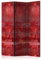 murando Raumteiler Foto Paravent Betonoptik 135x172 cm beidseitig auf Vlies-Leinwand bedruckt Trennwand Spanische Wand Sichtschutz Raumtrenner Home Office rot f-A-0733-z-b