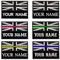 Custom Tactical Military Name Patch, Personalized Embroidery Number tag, British Flag Fastener Hook & Loop Name Patch for Multiple Clothing Bags Vest Jackets Work Shirts