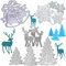 Weihnachten Stanzschablone Stanzbögen Prägeschablone Silber Stanzformen Stanze für DIY Weihnachten Anhänger Scrapbooking Basteln Fotopapier Journaling Cutting Dies Weihnachten Motive