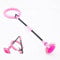 Xshelley foldable Single Leg Flashing Wheel Jumping Kids Ball Outdoor Games Energetic - Children Bouncing Ball Foot Ball Toys Swing Ball,flashes automatically, no battery required(Pink)