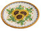 ILAB Piatto medio in ceramica decorata a mano da ceramisti siciliani di Santo Stefano di Camastra girasole art 13