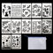QincLing 12 Stücke Bullet Schablonen Set, Kunststoff Schablonen Planer Zeichnung Schablone Template Malerei Vorlagen Bullet Journal Zubehör für Notebook Tagebuch Sammelalbum Graffiti Bastelprojekte