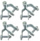 1-3/8 Chain Link Fence Gate Post Hinge, Galvanized Fence，4pcs for 32mm Pipe Panel Frames