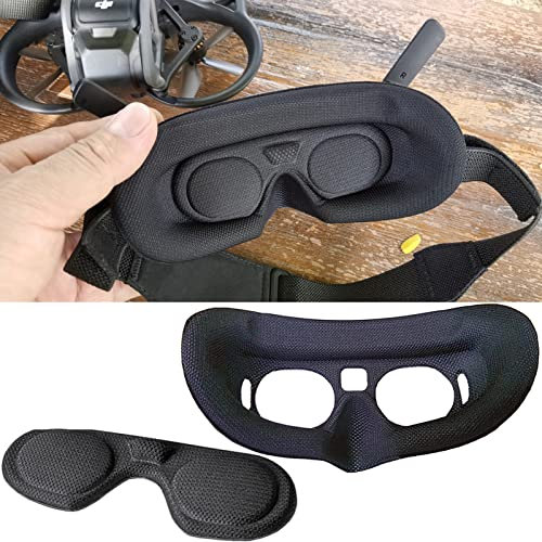 Honbobo Avata Goggles 2 Augenbinde+Linse Schutzhülle, Augenpolster-Maske Zubehör kompatibel mit DJI Goggles 2 (Black)