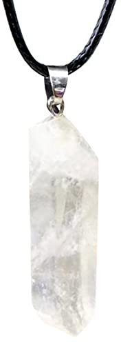 Povanjer Piedra curativa con Cristales curativos Naturales, Colgante Hexagonal Cuarzo Transparente Que Cura el Equilibrio energético Reiki Puntiagudo para Mujeres Jóvenes o Niñas, Vintage, Sanación