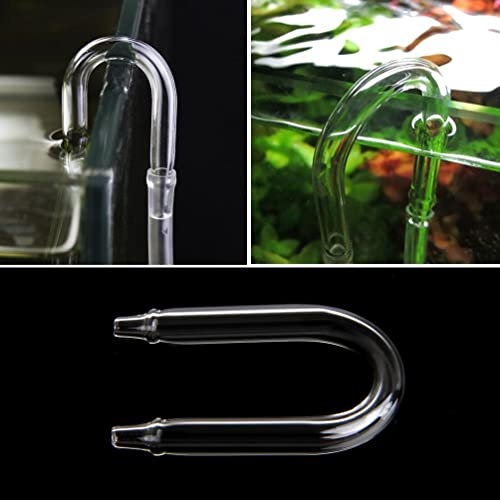 WUURAA Aquarium CO2-System Diffusor Überprüfung des Ventils U Förmiges Glasrohrbogen Zubehör Aquarium Heizung Thermometer Pflanzen Luftpumpe Kiespumpe Sanddekorationen Filter Aquarium