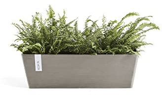Ecopots Bruges 45 + Wassersystem Weißgrau, Farbe:Taupe, Maße:44.8 x 17 x 17.3