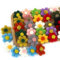 50 Stück Blumen Patches Gestrickte Blümchen Gestickte Applikationen zum Aufnähen für DIY-Handyhüllen-Zubehör zum Aufhängen als Ornament,Kleidung T-Shirt Rucksack Hoodies Schuhe,Gemischte Farbe