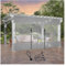 AFGZQ Tende Pergola Trasparenti for Esterni, Pannelli Laterali Telone Impermeabile, con Porta A Zip, Tende Antipioggia PVC, for Pergole, Portici, Tettoie E Gazebo Color : Gray, Size : 1x1.5m/3.28x4