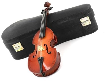 Ornamente für Musikinstrumente 1 Stücke Holz Miniatur Bass Cello Modell Mit Unterstützung Mini Musikinstrument (Size : 20cm)