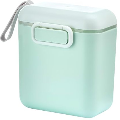 VOSSOT Milchpulver Portionierer Baby, Tragbarer Milchpulver Aufbewahrungsbox, Milchportionierer Baby mit Schaber & Löffel,Portionierer Milchpulver Dose Milchpulver Behälter Spender BPA-frei,Grün