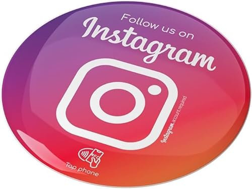 truzzer Smart Action Button Aufkleber für mehr Instagram Follower - NFC Sticker zum Aufbau einer Community für Ihr Business