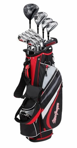 MacGregor Golf DCT4000 Golf Clubs Set with Bag, Mens Right Hand (9 Clubs / 13 Pieces) (Graphite/Steel, Regular)