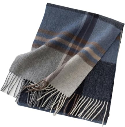 CMZYBBD Schal Damenschal Kaschmirschal, Kariertem Schal, Herbst Winter Warmer Bunte Karierte Reine Kaschmirschal-grey-b-30 * 180 cm