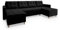 Masseno Ecksofa Milo U mit Schlaffunktion U-Form, Sofa mit Bettkasten, Wohnzimmersofa, Couch, Soffa, Bettsofa, Couchgarnitur- Schwarz, Kronos 07