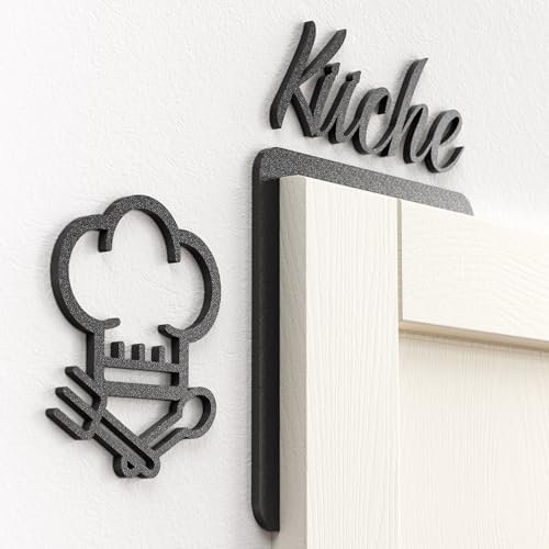 Modernes Tür Rahmen Schild Home | Beschriftung Küche | Selbstklebend & langlebig | Wanddeko für Zuhause und Arbeitsräume | Deko für Badezimmer, Gästezimmer, Küche, Büro uvm.