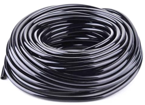 Obelunrp Tubo de riego de Goteo Largo de 33 pies, Manguera de riego de Goteo de 8/11 mm de diámetro, tubería de rociador de PVC Flexible para jardín de Invernadero jardín de Patio de Patio, Manguera
