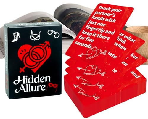 Kartenspiel für Paare – 3-Zoll-Kartenset für Paare | Karten-Papierspiel – 50 interaktive Karten für romantischen Spaß, Jahrestag, Geburtstag, Valentinstag und Reisen, um Verbindung und Intimität zu ve