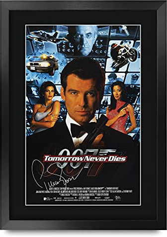 HWC Trading A3 FR James Bond - Der Morgen stirbt nie Movie Poster Pierce Brosnan Signed Geschenk GESTALTET A3 Printed Autogramm Film Geschenke Fotobildanzeige drucken