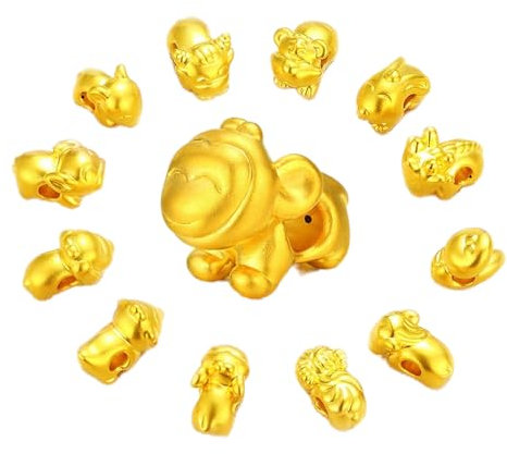 KnSam Armband Gold 999 Gold Armband Frauen Echtgold 999 Gelb Gold Huhn Huhn Tierkreis Armband Nur Anhänger