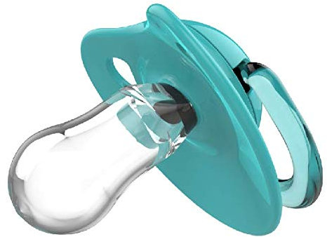 Ultra Light Silicone Soothers with Self Sterilising case + Cover Green,White,Red by Martma (Green Orthodontic)