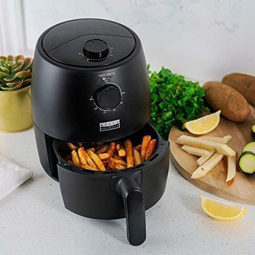 Bella Pro Series - Freidora de aire analógica de 2 cuartos de galón, color negro mate