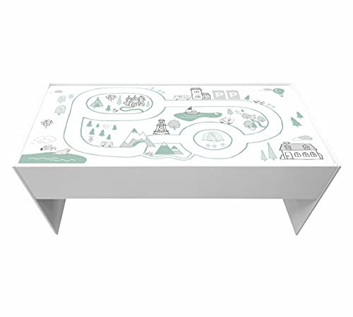 Stikkipix Möbelfolie DSWT12 Aufkleber passend für den DUNDRA-Tisch von IKEA (Möbel Nicht inklusive) (1, Downtown)