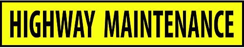 Autocollant magnétique ou autocollant pour l'entretien de la route - Jaune fluo pour la conformité - Panneau de signalisation, travaux routiers, construction (autocollant, 620 x 120 mm)