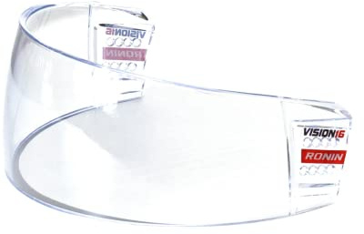 Hockeyninja Ronin X Hockey Visor with Anti Fog and Anti Scratch Coating - Impact Resistant - Universal Helmet Fit with Premium Mounting Hardware Included - CE Certified