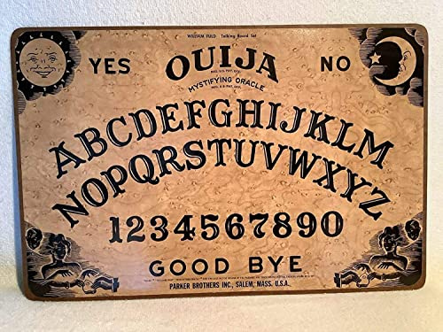 Vintage Ouija Board William Fuld Planchette Mystifying Oraacle Metallschild, 15,2 x 20,3 cm