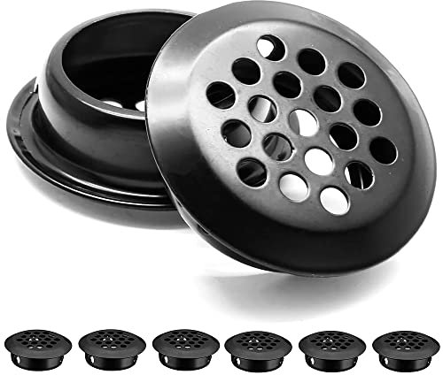 8 Pcs Stainless Steel Air Vent Louver Hole,Round Shaped Mesh Hole Convex Ventilation Grille Air Vent Louver Cover for Kitchen,Bathroom,Cabinet,Wardrobe (35mm/ 1.37in)